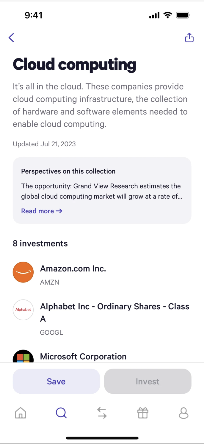 Product interface example 6