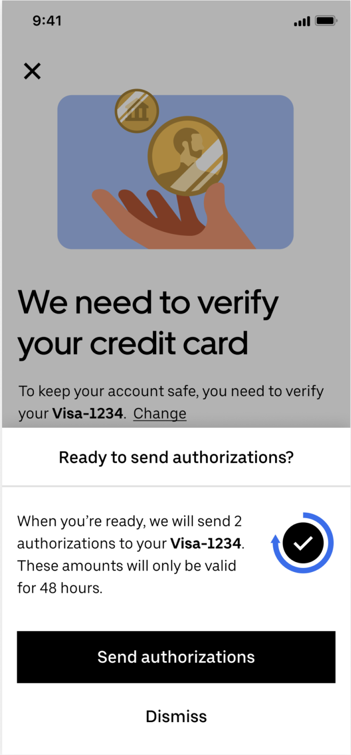 Ready to send authorizations? Amounts are valid for 48 hours.